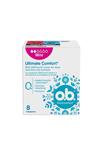 Johnson & Johnson OB Procomfort Mini Tampons, 8 pcs