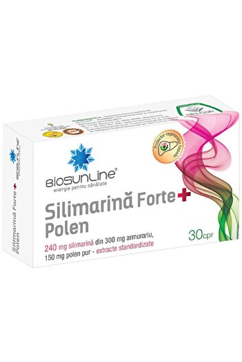 HALCOR Dietary Supplement Silimarin Forte + Pollen, BioSunLine, 30 Tablets