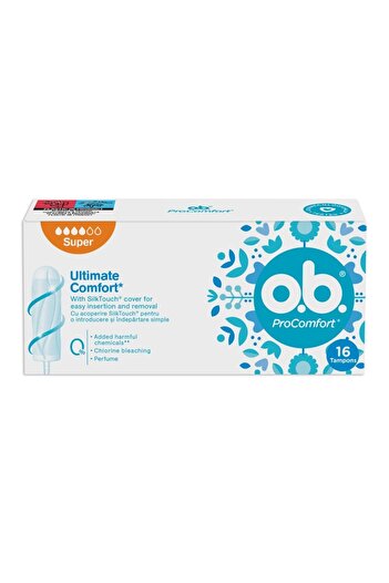 Johnson & Johnson OB Procomfort Super Tampons, 16 pcs