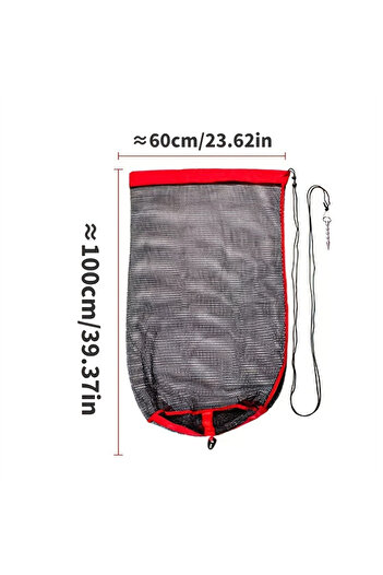 Choice with one ground plug Black 40 - 1m Outdoor Drawstring Live Fish Net Fish Protection Kit Net Pocket F