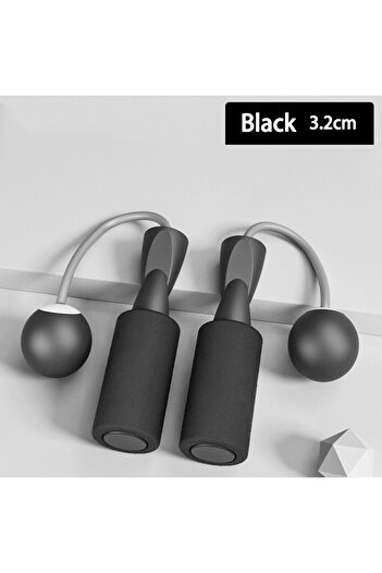 Choice Black-3.2CM 1pc Heavy Cordless Skipping Rope, Fitness Jump Rope With Big Ball, Suitable For Househol