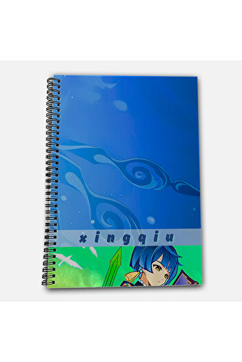 Define Moyas Genshin Impact Xingqiu Unlined A4 School Notebook 72 Sheets Model 3