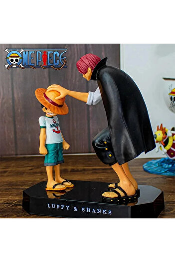 BANDAI 18cm no box 18cm Anime Figure One Piece Luffy Four Emperors Shanks Straw Hat Luffy Action Figure Mon