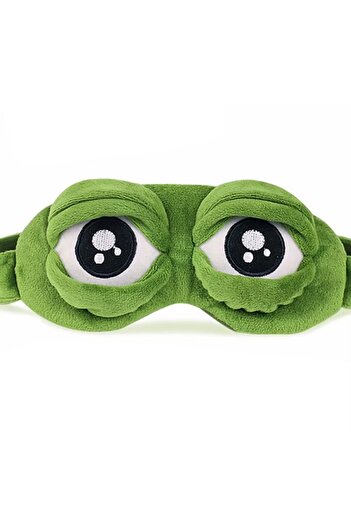 Choice green 3D Sad Frog Sleep Mask Natural Sleeping Eyeshade Cover Shade Eye Patch donna uomo Soft Portabl