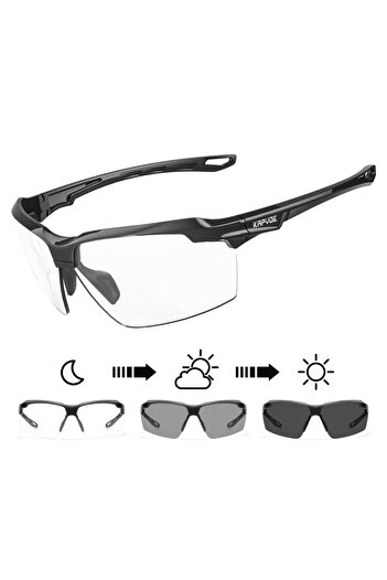 KAPVOE Photochormic 1lens K87-PH-1L-02 Photochromic Cycling Glasses Man Bicycle Sports Running Sungl