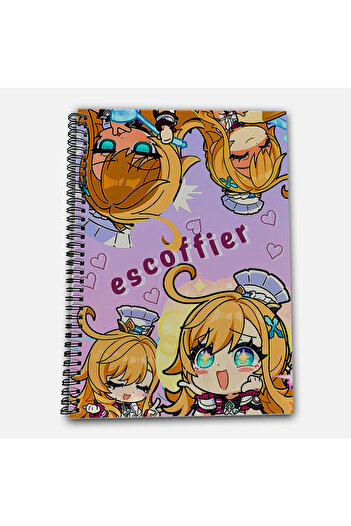 Define Moyas Genshin Impact Escoffier Striped A4 School Notebook 72 Sheets Model 1