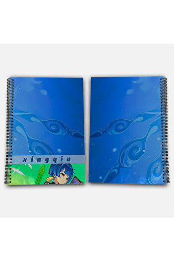 Define Moyas Genshin Impact Xingqiu Unlined A4 School Notebook 72 Sheets Model 3