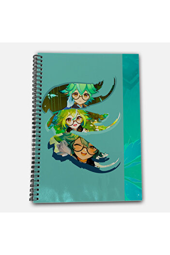 Define Moyas Genshin Impact Sucrose Checkered A4 School Notebook 72 Sheets Model 2