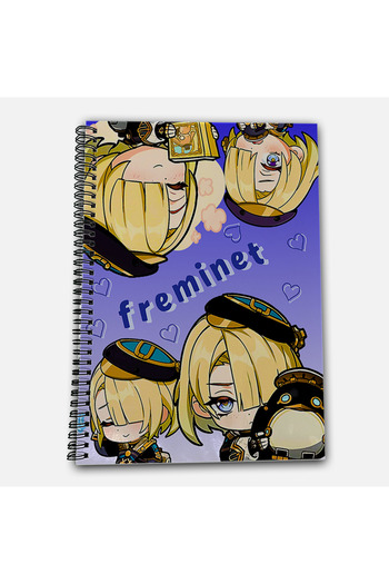 Define Moyas Genshin Impact Freminet Checkered A4 School Notebook 72 Sheets Model 1