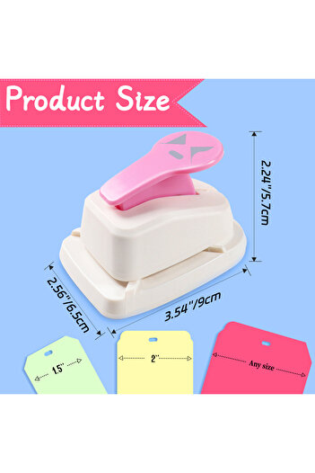 Choice 1 Pink Craft Puncher Any Size Tab Tag Maker Corner Punch Puncher Paper Cutter Hole Paper Cutter 3 in