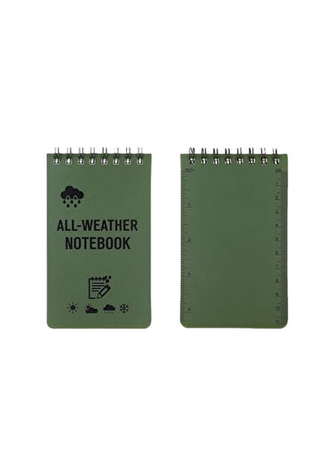 Choice BJB-1 green Waterproof Pocket Notebook Tactical All Weather Pocket Notepads With Lined Pages, Spiral