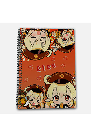 Define Moyas Genshin Impact Klee Checkered A4 School Notebook 72 Sheets Model 1