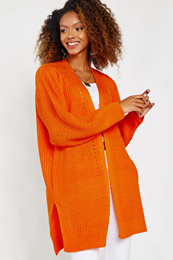 Hopoi Women's Pocketed Loose Knitwear Cardigan
