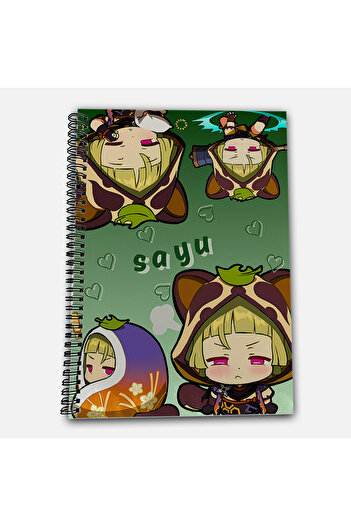 Define Moyas Genshin Impact Sayu Unlined A4 School Notebook 72 Sheets Model 1