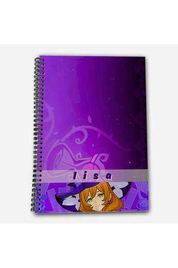 Define Moyas Genshin Impact Lisa Striped A4 School Notebook 72 Sheets Model 3