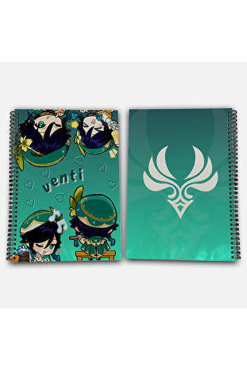 Define Moyas Genshin Impact Venti Checkered A4 School Notebook 72 Sheets Model 1