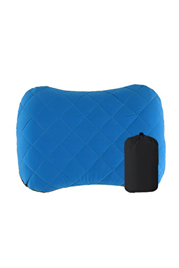 Choice Blue Ultralight Inflatable Camping Travel Pillow with Soft Washable Cover - Ergonomic Inflating Pil