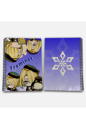 Define Moyas Genshin Impact Freminet Checkered A4 School Notebook 72 Sheets Model 1