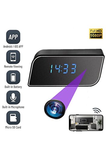 OEM WiFi Spy Camera Hidden in Office Clock CB01, Audio-Video, Full HD