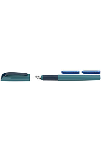 SCHNEIDER Pen + blue ink cartridge set, Xpect/Vivaz, Green, children age 10-14