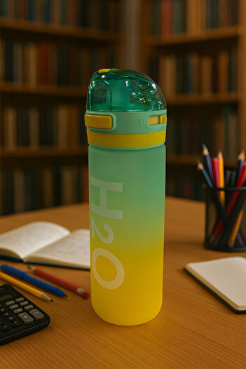 Tohana Colorful Pop-Up Lid Lockable Sturdy Flask Colorful Water Bottle 650ml
