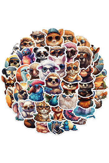 Choice 55PCS 55PCS Funny Cute Animals Stickers Vintage For DIY Kids Notebook Luggage Motorcycle Laptop Refr