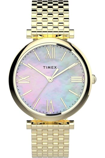 Timex ساعة تايمكس باريسيين كوارتز نسائية - TW2T79100VQ