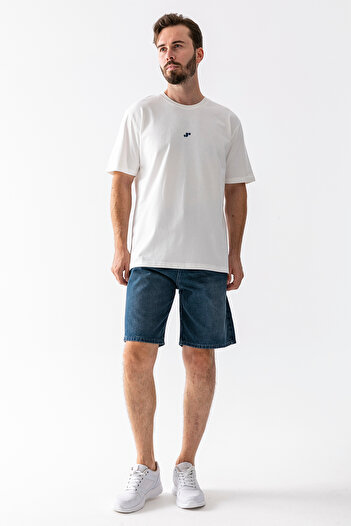 JB John Borners Men's Relaxed Fit 100% Cotton Denim Shorts Dark Blue - 5328