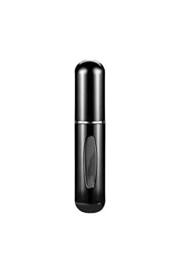 General Store Refillable Perfume Bottle with Atomizer, Portable, Black, Aluminum, 5 ml, SA&SO General Store