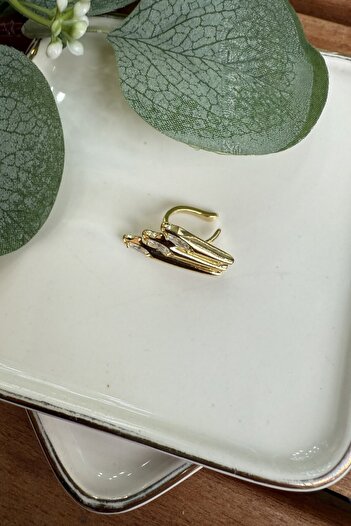 My Joyas Design Almond Stone Three Arrow Cartilage Earrings