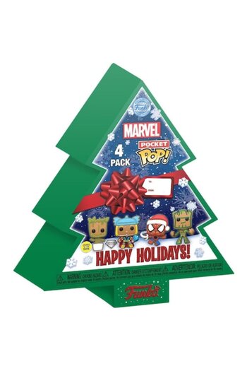 Funko Set 4 Figurine Pocket POP Marvel - Tree Holiday Box