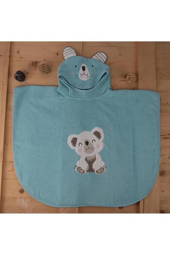 Baveno Cute Koala Patterned Hooded Baby & Kids Poncho Towel