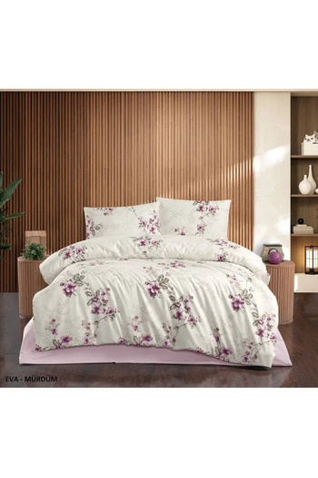 Kristal By Taç Terry Cotton Single Duvet Cover Set Floral Pattern