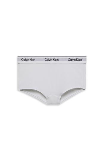 Calvin Klein Women White Icon Cotton Modal Boyshort Styled Brief