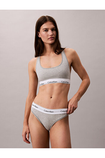 Calvin Klein Women Grey Heather Icon Cotton Modal Thong