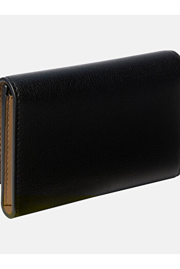 Calvin Klein Women Black Foil Logo Trifold Wallet