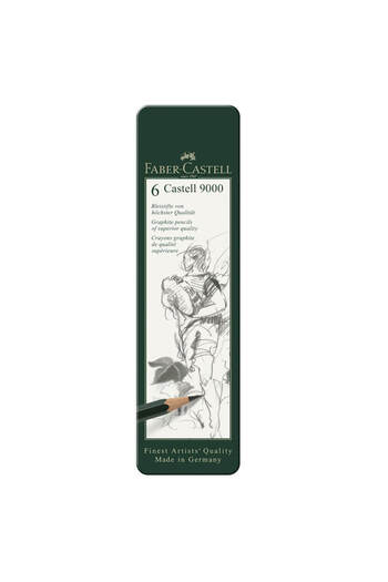 Faber Castell Set de 6 creioane grafice Faber-Castell Castell 9000