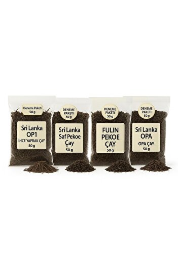 Ceylon Sri Lanka Tea 4 Trial Pack – Op1, Pure Pekoe, Fulin Pekoe, Opa Thick Leaf