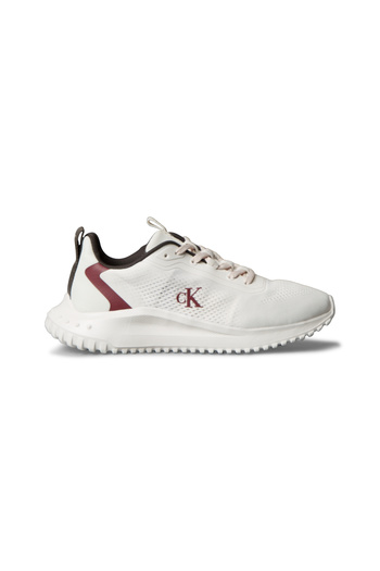 Calvin Klein Women Lily White/Beluga/New Maroon Eva Runner Breathable Mesh Ultralight Trainers