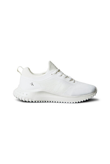 Calvin Klein Women White Eva Runner Sock Mix Low Top Trainers