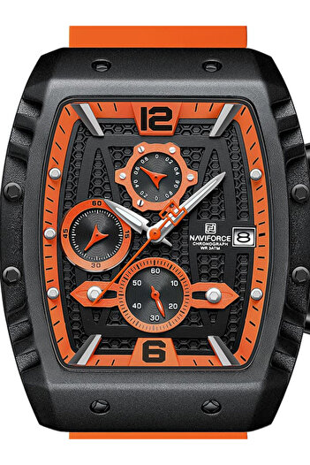 Naviforce NAVIFORCE Sports Chronograph Watch Waterproof Automatic Date Quartz Wristwatches Silicone Strap