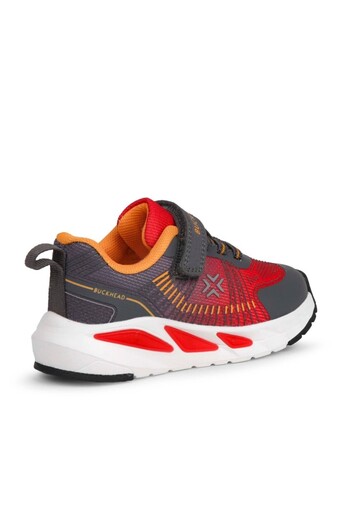 BUCKHEAD Children's Lighted Leather Daily Shoes Buck3045 Sonic Red Children's Shoes