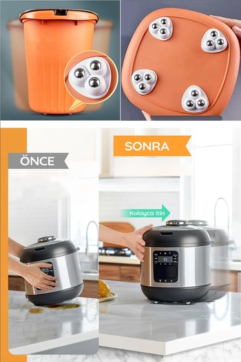 Tilbe Home 8 Pieces 360 Degree Rotating Steel Ball Wheel Goods Load-Bearing Adhesive Goods Sliding Apparatus Set