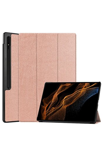 Madviun Husa pentru Samsung Galaxy Tab S8 Ultra/S9 Ultra, FoldPro, J51, Microfibra, Rose Gold
