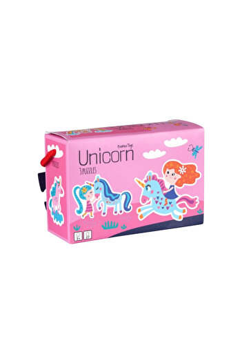 Barbo Toys Set of 3 Barbo Toys puzzles, unicorns, 27 pieces, 3+ years