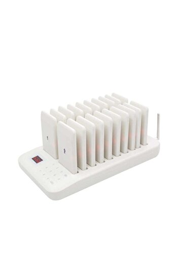 OEM Set 20 pagere fara fir pentru oaspeti in restaurant/fast-food/cafenele, alb