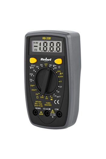 Rebel RB-33b digital multimeter with illuminated display