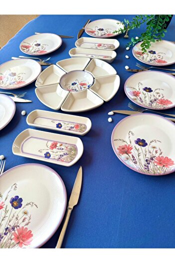 QUEEN Hercai Series 19 Piece Breakfast Set for 8 People