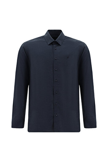 Kiğılı Довгий рукав Slim Fit Бавовняна сорочка з армуром