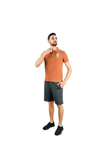 Giordano Men's 3D Lion Polo: Slim Fit, Bold Embroidery, Premium Pique